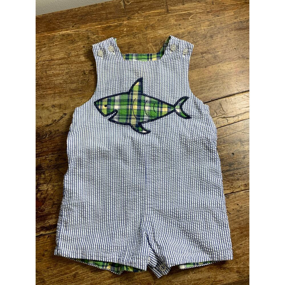 The Bailey Boys Striped Shark Jon Jon size 12mo